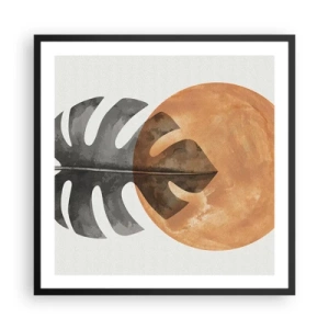 Plakat w czarnej ramie - Zawsze słońce - 60x60 cm