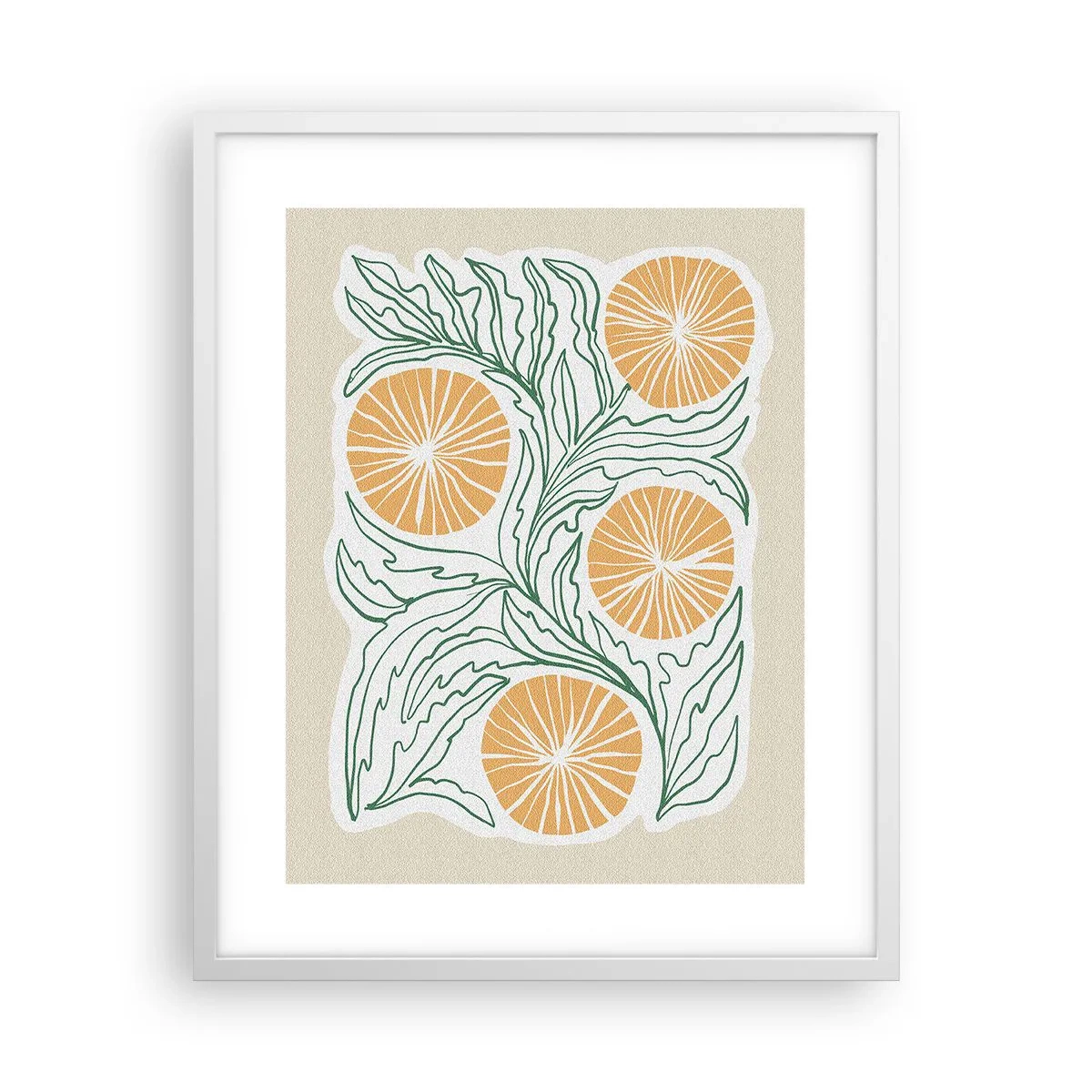 Plakat w białej ramie - Etnicznie z nutą abstrakcji - 40x50 cm