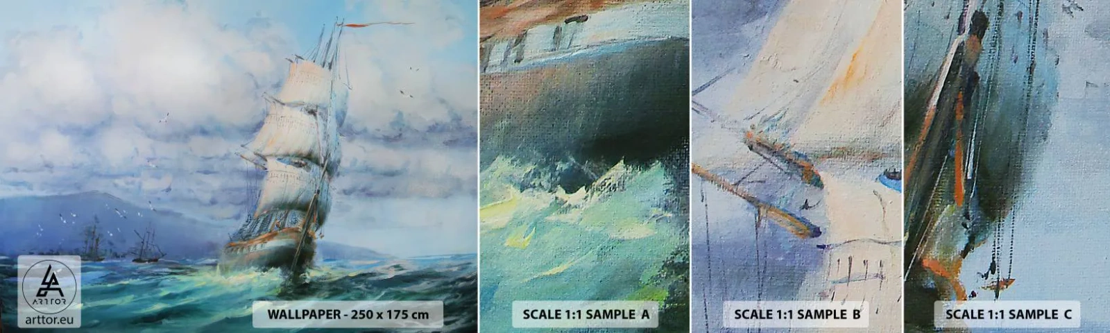 Fototapeta Próbka Standard Eco - Pomyślnych wiatrów - Żaglowiec, Morze, Żeglarstwo - 100x30 cm