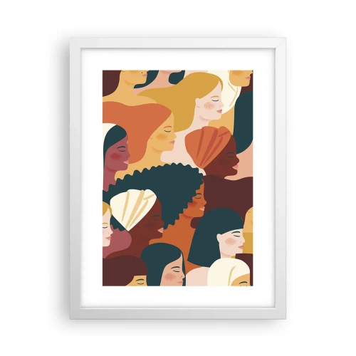 Plakat w białej ramie - Tylko kobiecość - 30x40 cm