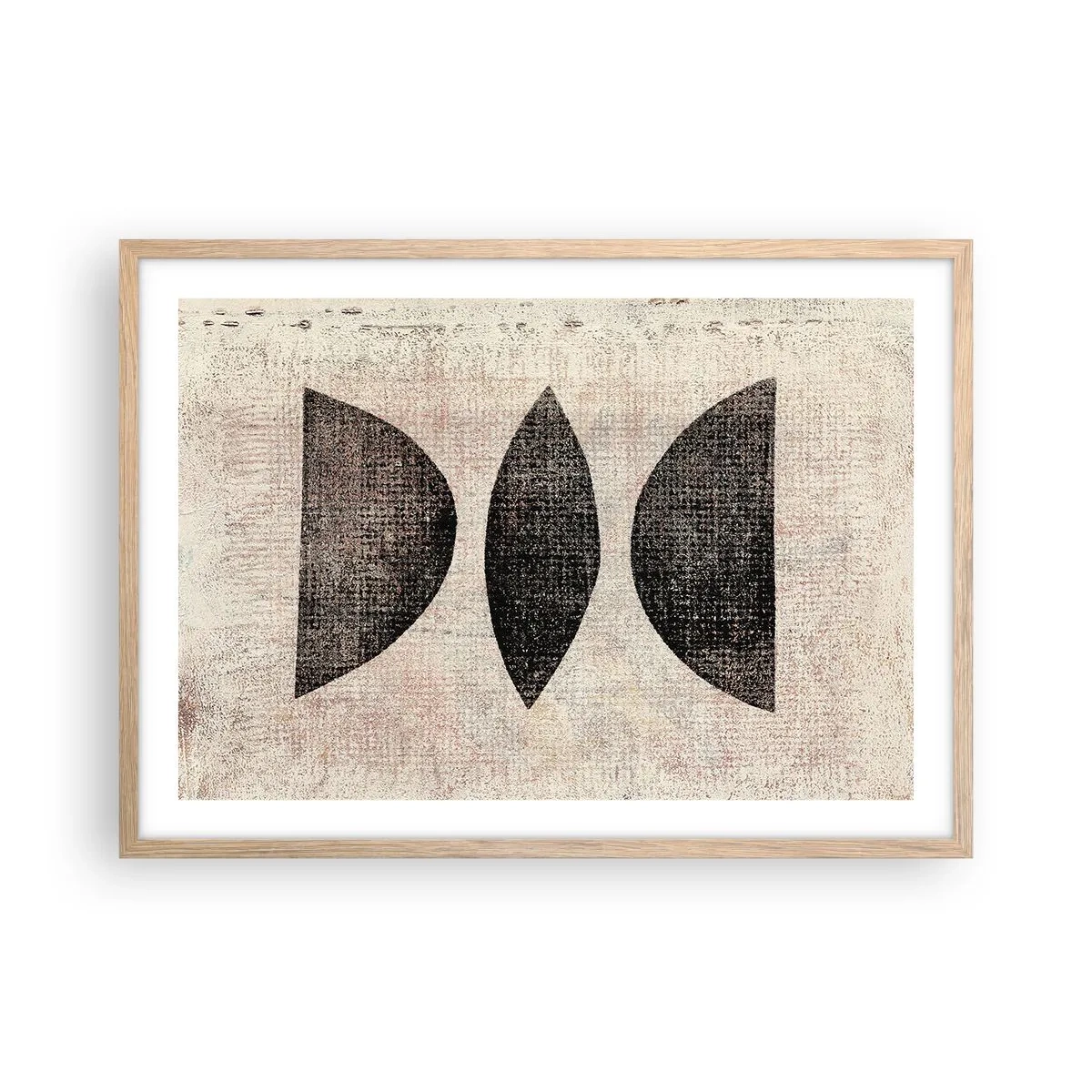 Plakat w ramie jasny dąb - Etniczna abstrakcja - 70x50 cm