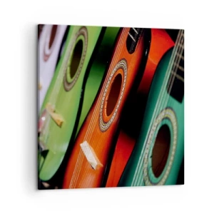 Obraz na płótnie - Gitara ma wiele barw - 50x50 cm