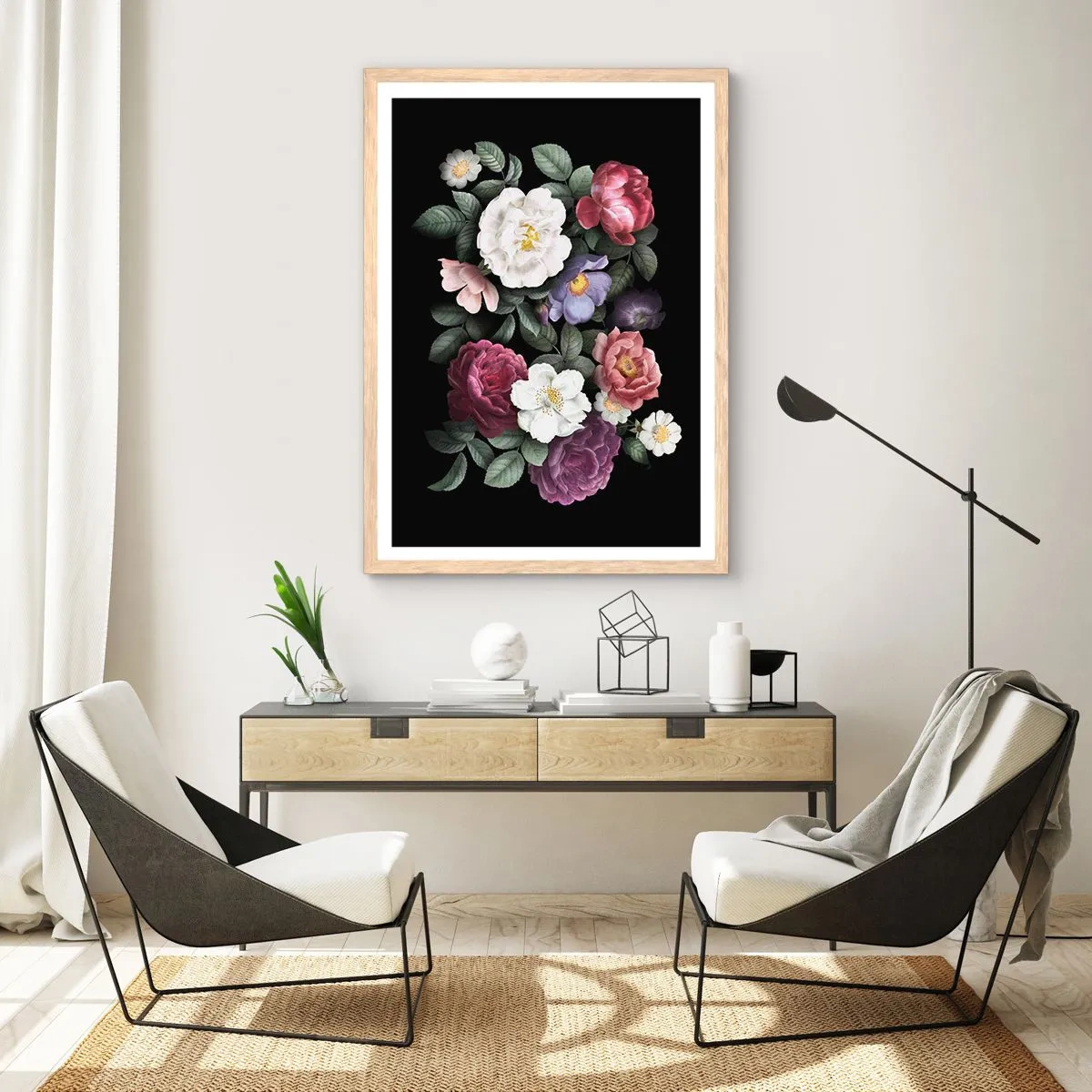 Plakat w ramie jasny dąb - Z angielskiego ogrodu - 40x50 cm