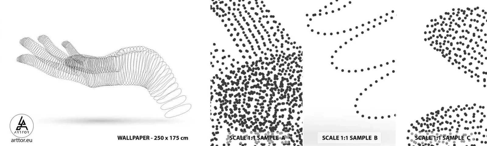 Fototapeta Próbka Samoprzylepna Deluxe Sticker - Sprężysta dłoń - Abstrakcja, Grafika, Dłoń - 100x30 cm
