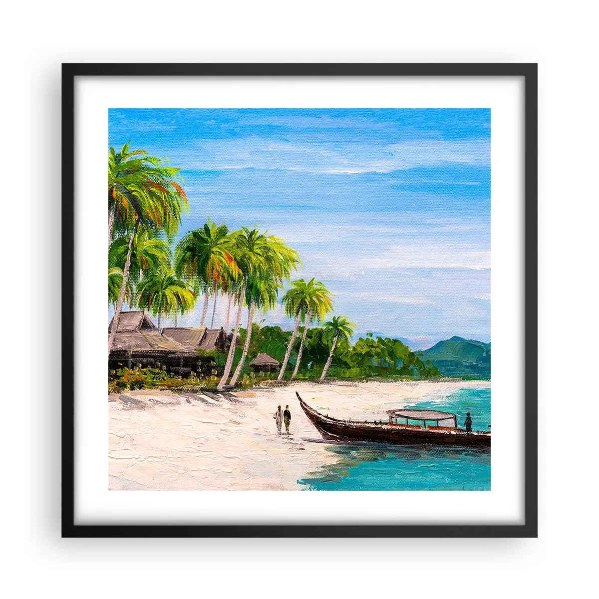 Plakat w czarnej ramie - Egzotyczny sen - 50x50 cm