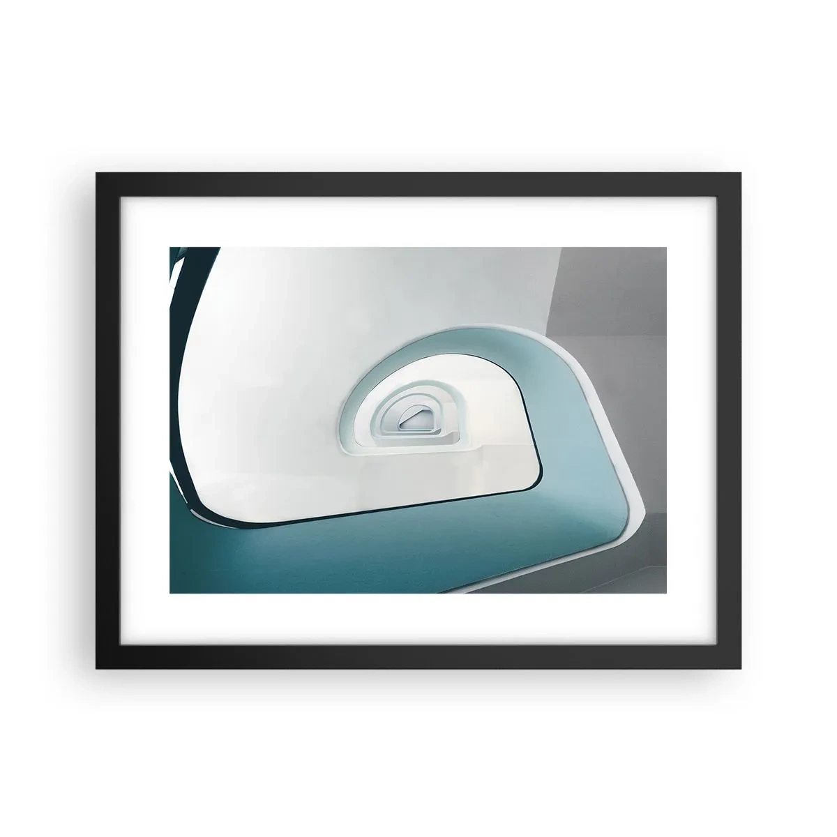 Plakat w czarnej ramie - Do dna błękitu - 40x30 cm