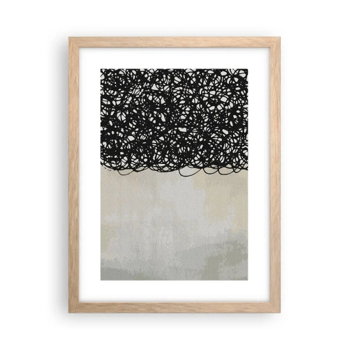 Plakat w ramie jasny dąb - Abstrakcja skłębiona - 30x40 cm