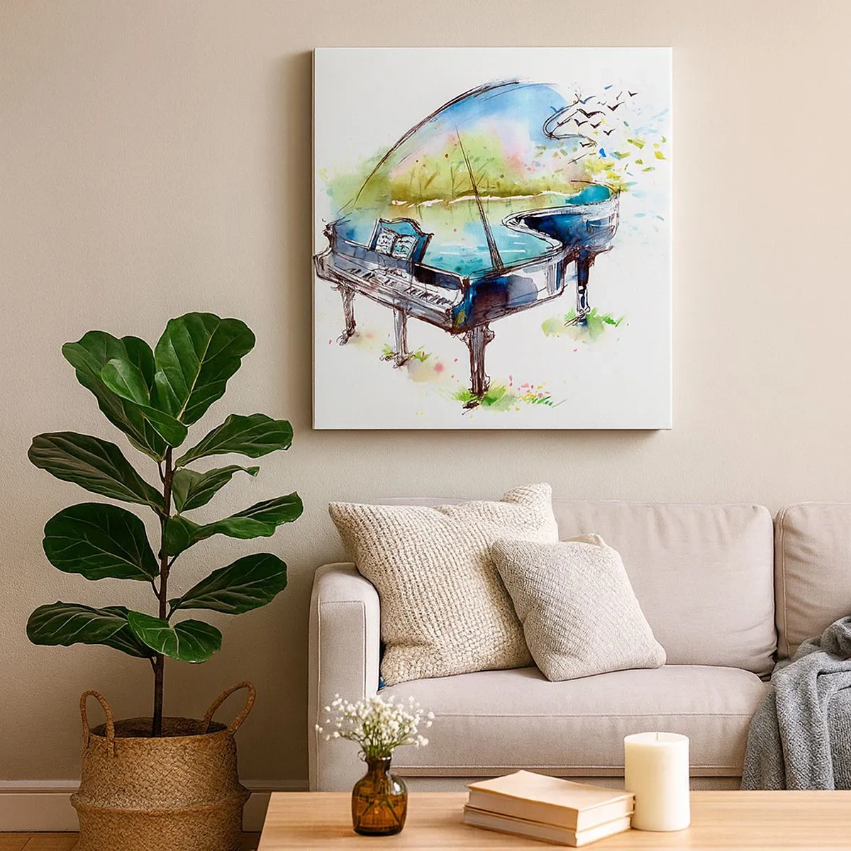 Obraz na płótnie - Zaklęte w muzyce - 30x30 cm