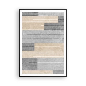 Plakat w czarnej ramie - Kompozycja: trzymać pion - 70x100 cm