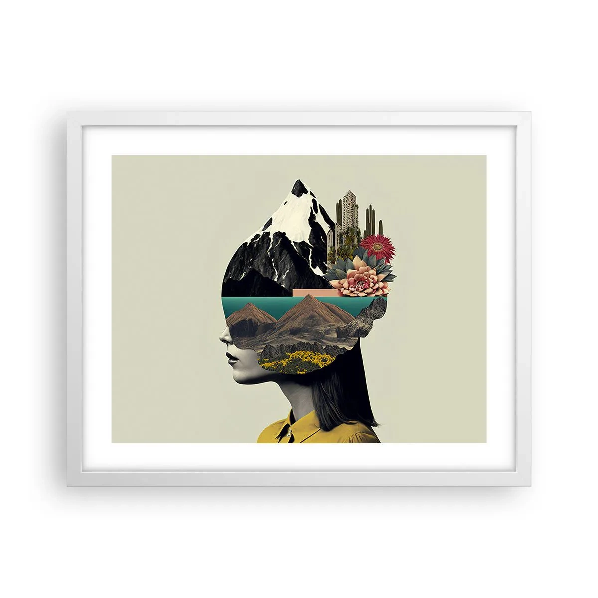 Plakat w białej ramie - Kobieta – zawsze tajemnica - 50x40 cm