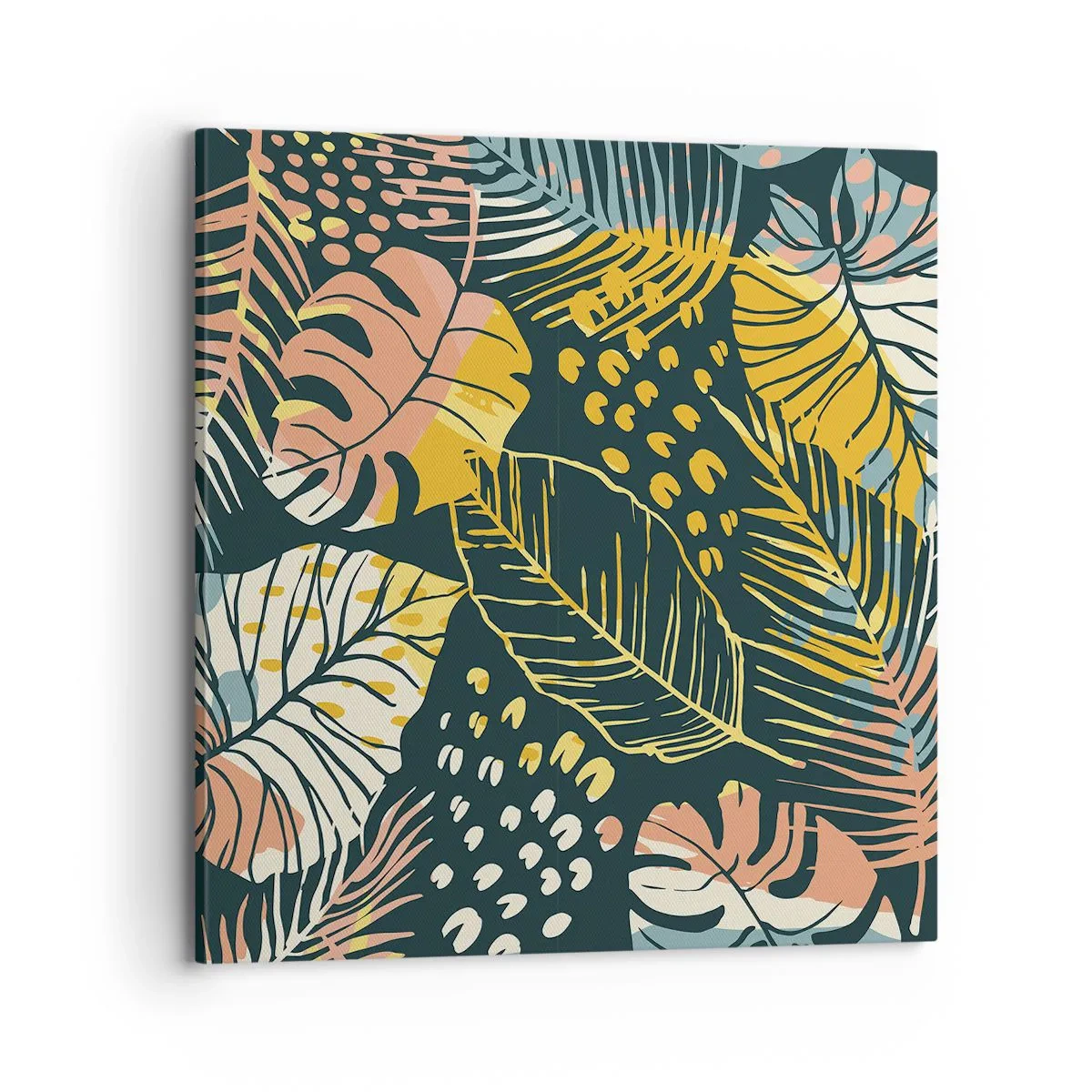 Obraz na płótnie - Liściasta fantazja - 70x70 cm