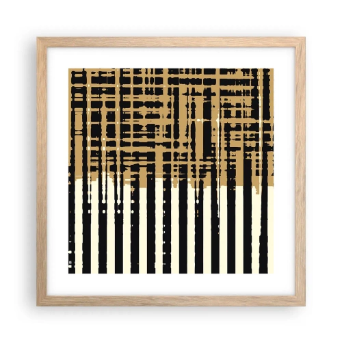 Plakat w ramie jasny dąb - Architektoniczna abstrakcja - 40x40 cm
