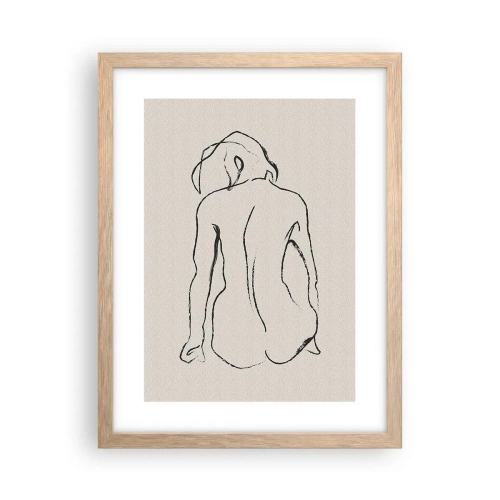 Plakat w ramie jasny dąb - Akt dziewczęcy - 30x40 cm