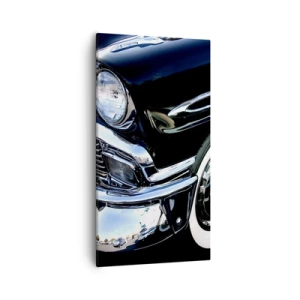 Obraz na płótnie - Klasyka w srebrze, czerni i bieli - 55x100 cm