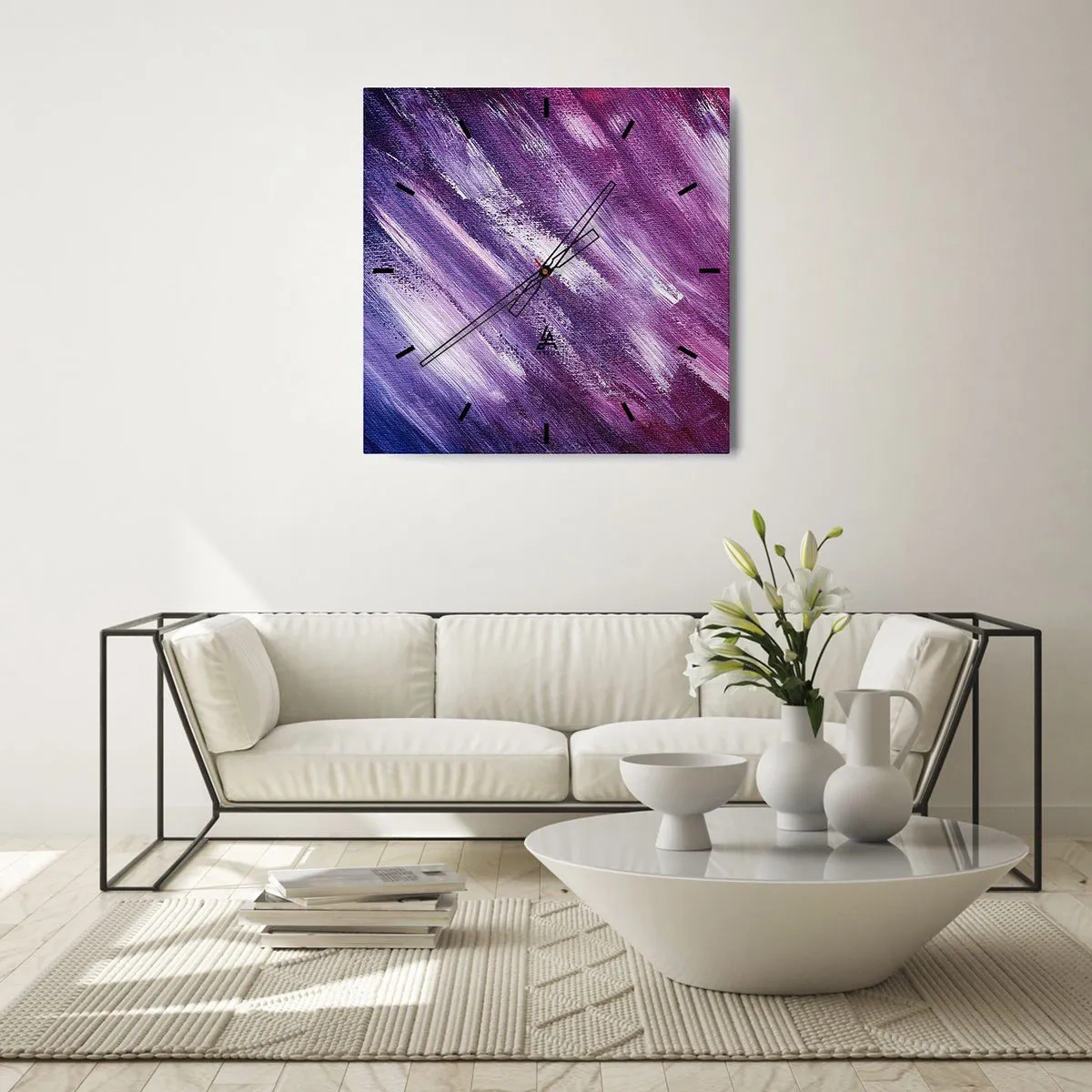 Zegar ścienny - Gdy wieje słoneczny wiatr - 40x40 cm