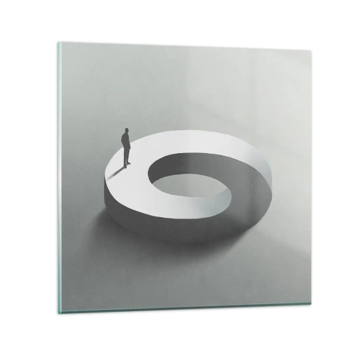 Obraz na szkle - I bądź tu mądry - 30x30 cm