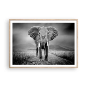 Plakat w ramie jasny dąb - Gospodarz wita - 100x70 cm