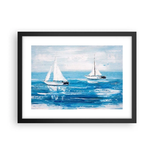 Plakat w czarnej ramie - Z przyjacielem u boku - 40x30 cm