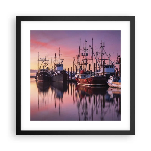 Plakat w czarnej ramie - Przed kolejnym dniem - 40x40 cm