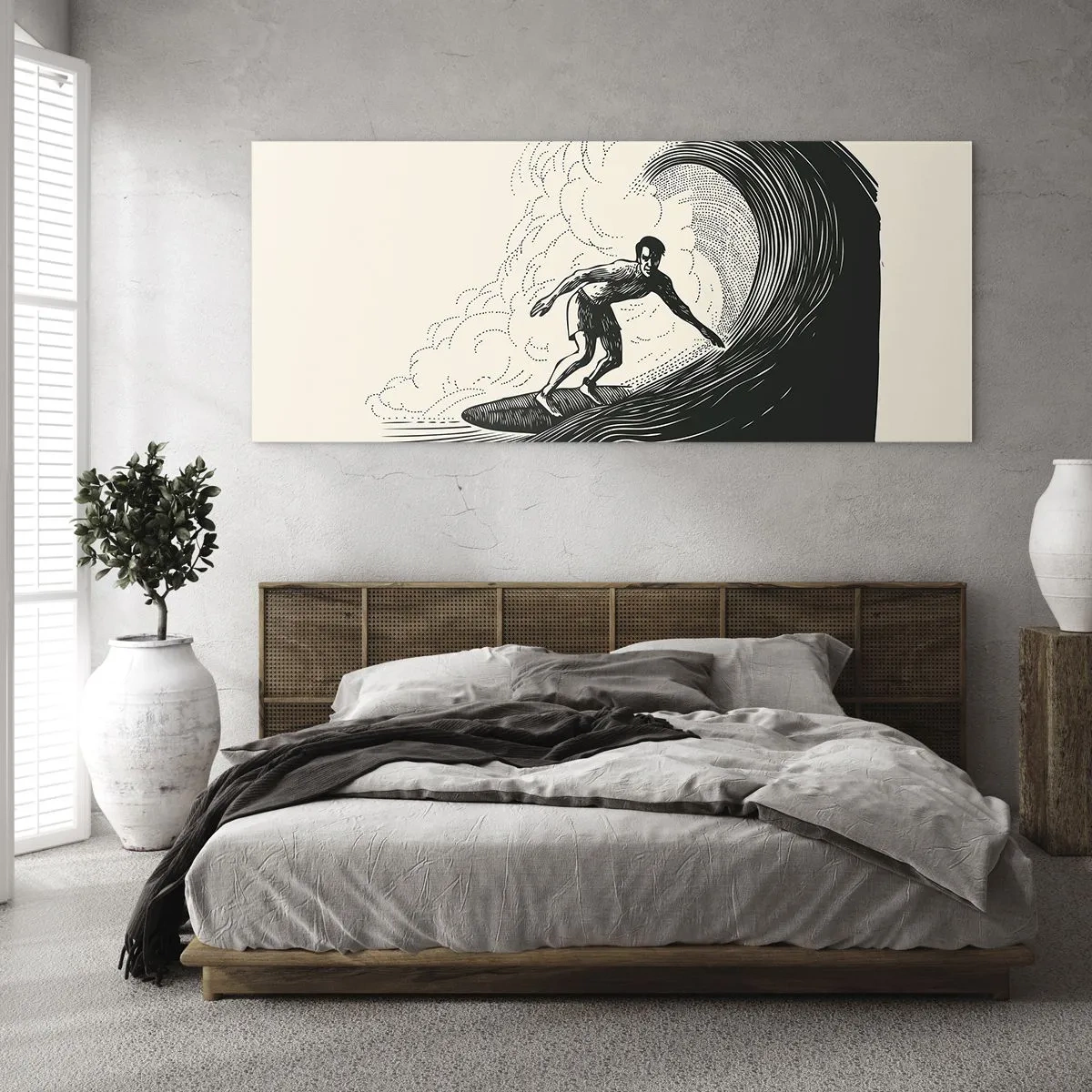 Obraz na szkle - Król fali - 100x40 cm