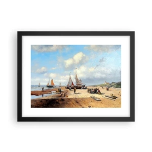 Plakat w czarnej ramie - Po udanym połowie - 40x30 cm