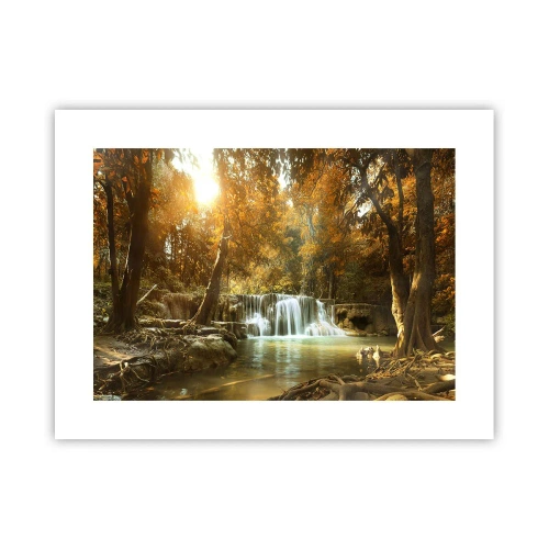 Plakat - Parkowa kaskada - 40x30 cm