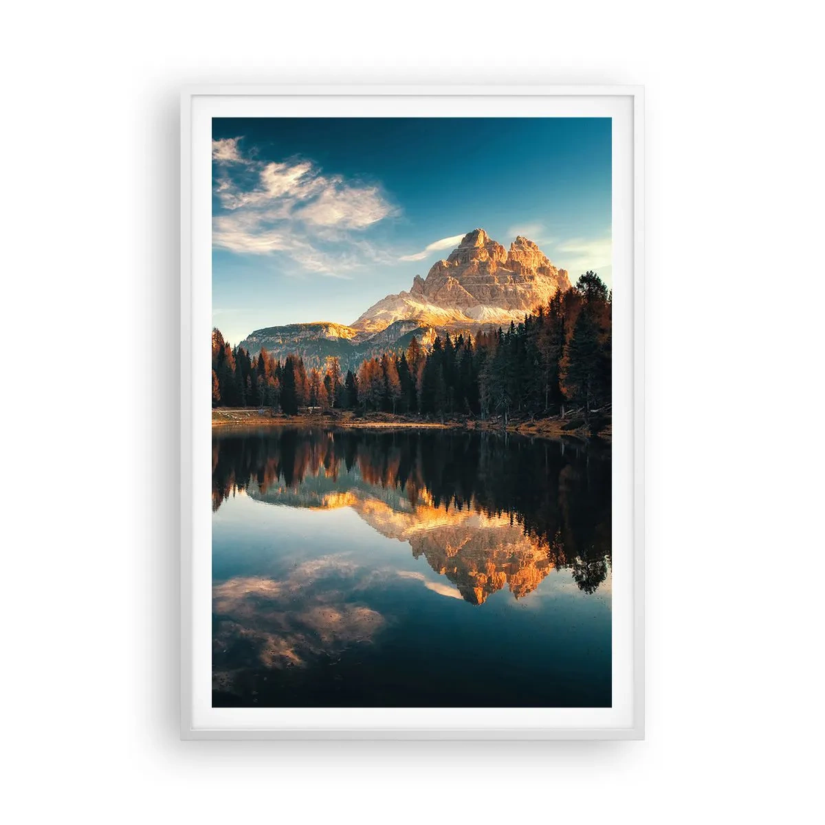 Plakat w białej ramie - Pejzaż podwójny - 70x100 cm