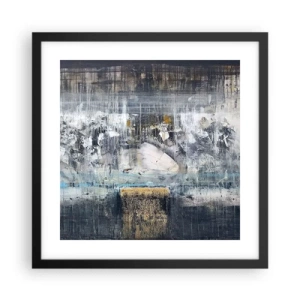 Plakat w czarnej ramie - Jak po lodzie, jak po grudzie - 40x40 cm