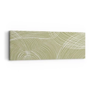 Obraz na płótnie - Abstrakcja misterna w bieli - 90x30 cm