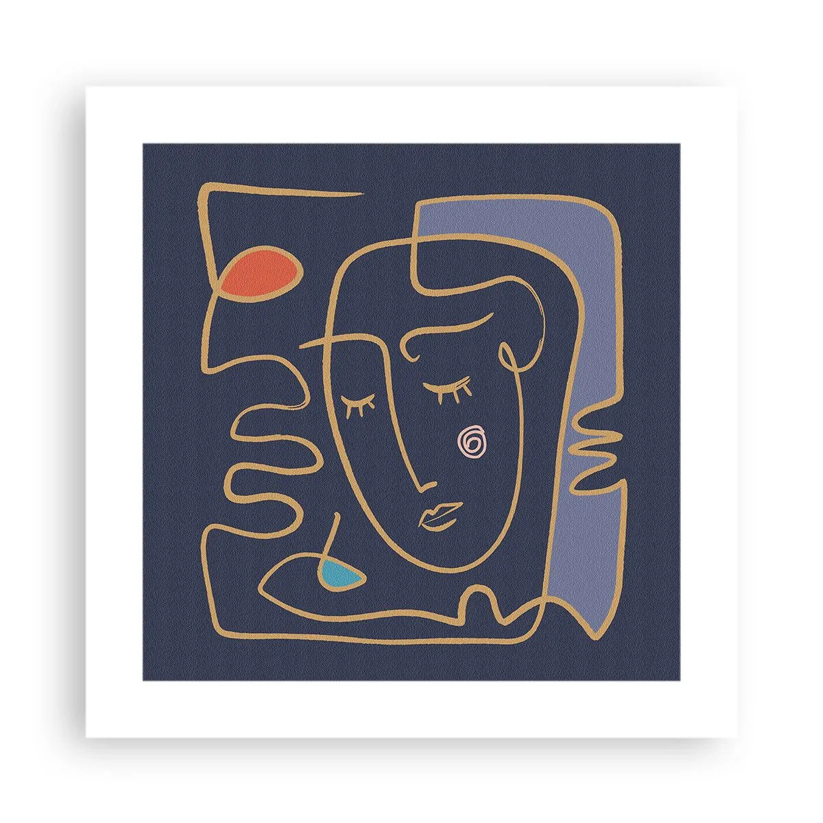 Plakat - W zamyśleniu - 40x40 cm