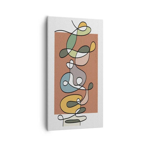 Obraz na płótnie - Abstrakcja: kolorowy pląs - 55x100 cm