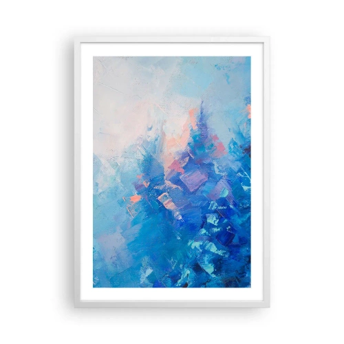 Plakat w białej ramie - Zimowa abstrakcja - 50x70 cm