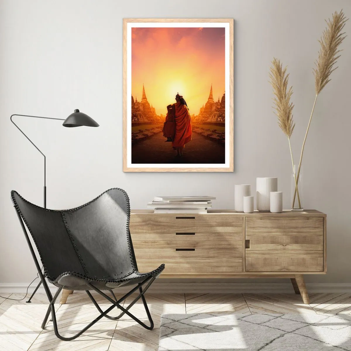 Plakat w ramie jasny dąb - W spokoju przez wieczność - 40x50 cm