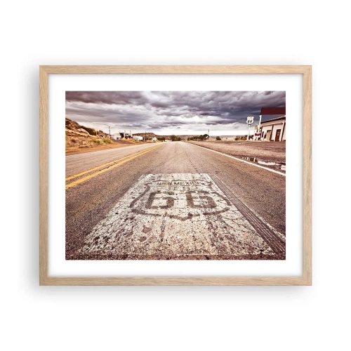 Plakat w ramie jasny dąb - Mother Road - amerykańska legenda - 50x40 cm