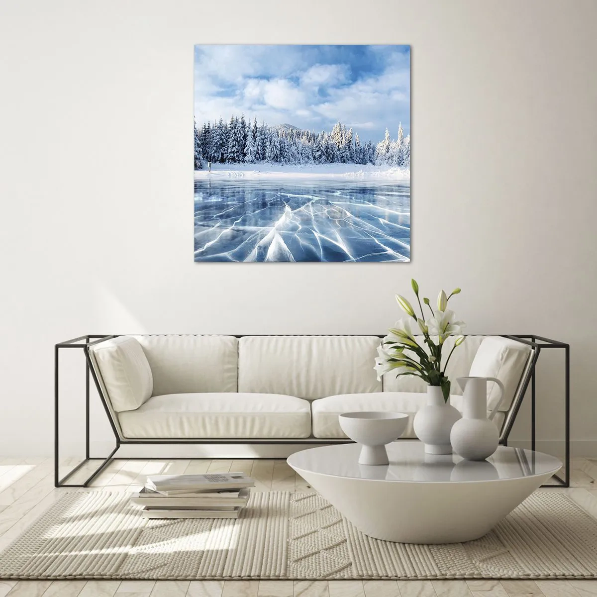 Obraz na szkle - Olśniewający i krystaliczny widok - 50x50 cm