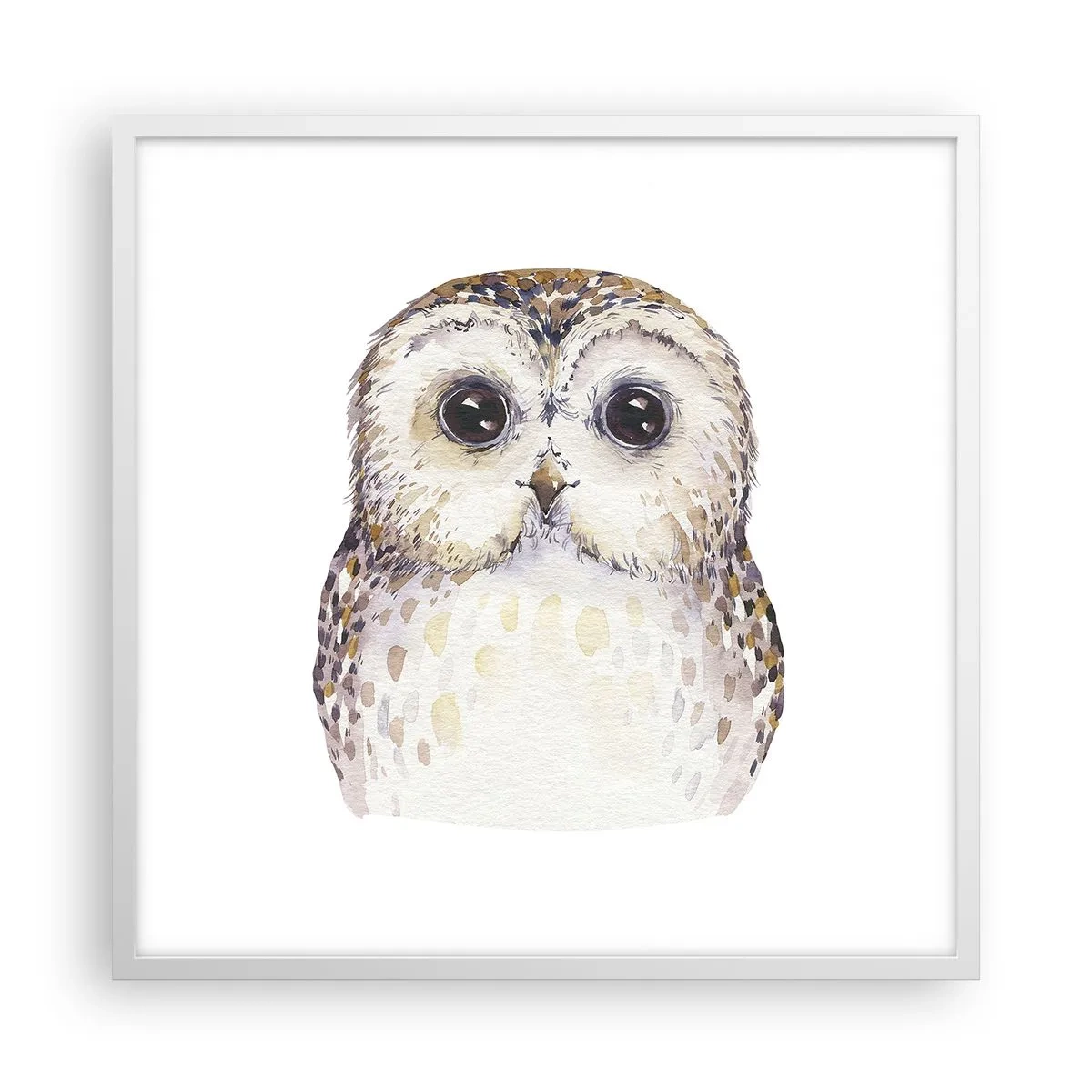 Plakat w białej ramie - Spójrz mi w oczy - 60x60 cm