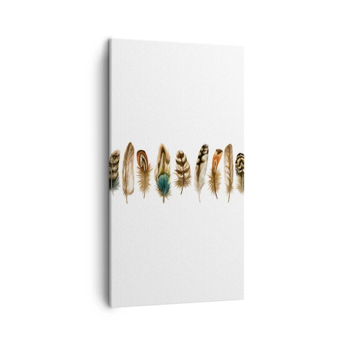 Obraz na płótnie - Pierzasta wariacja - 45x80 cm