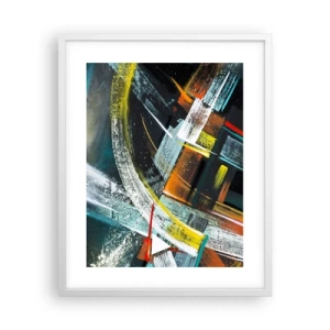 Plakat w białej ramie - Energia ruchu - 40x50 cm