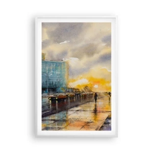 Plakat w białej ramie - Życie na brzegu - 61x91 cm