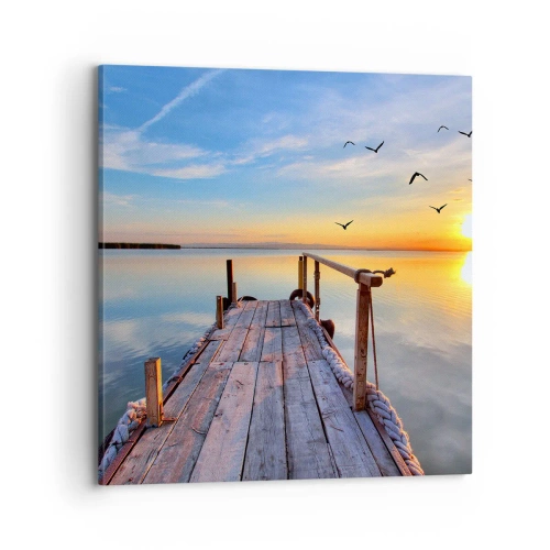 Obraz na płótnie - Iść przed siebie ku słońcu - 70x70 cm