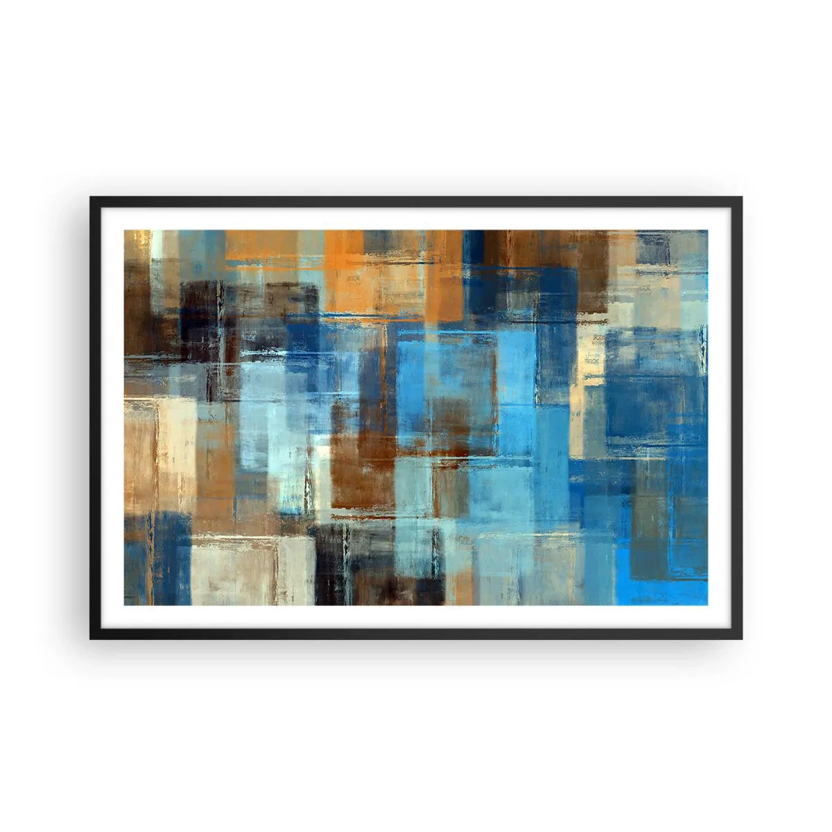 Plakat w czarnej ramie - Przez błękitną zasłonę - 91x61 cm