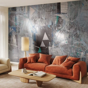 Fototapeta Premium Sand - Nadrzędny porządek trójkątów - Abstrakcja, Sztuka, Nowoczesny Wzór - 400x280 cm