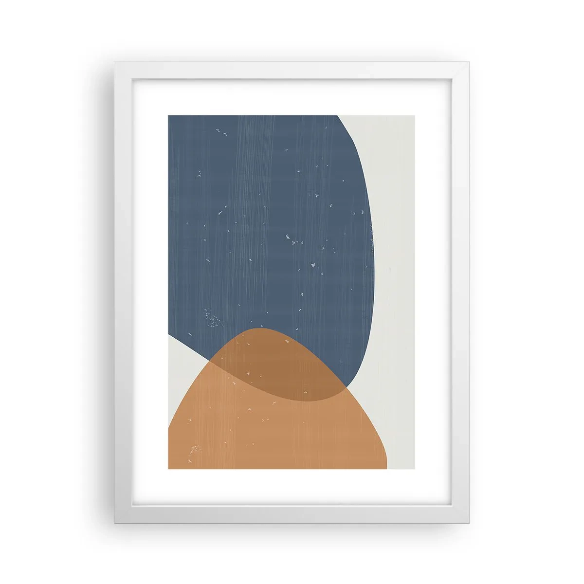 Plakat w białej ramie - Owale i wpływy - 30x40 cm