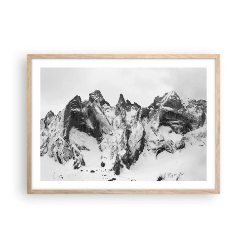 Plakat w ramie jasny dąb - Granitowa groźna grań - 70x50 cm