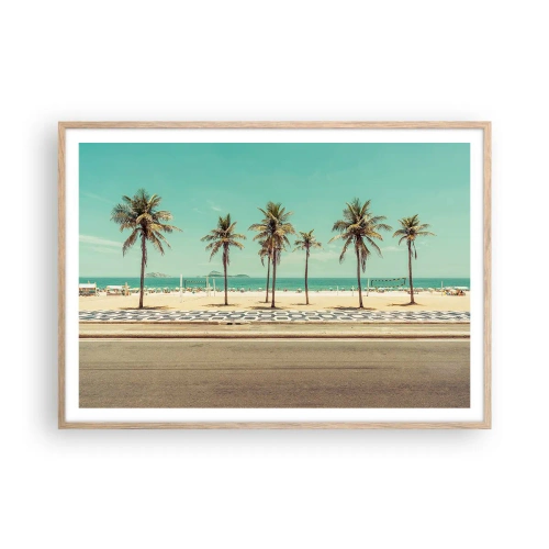 Plakat w ramie jasny dąb - Na straży plaży - 100x70 cm