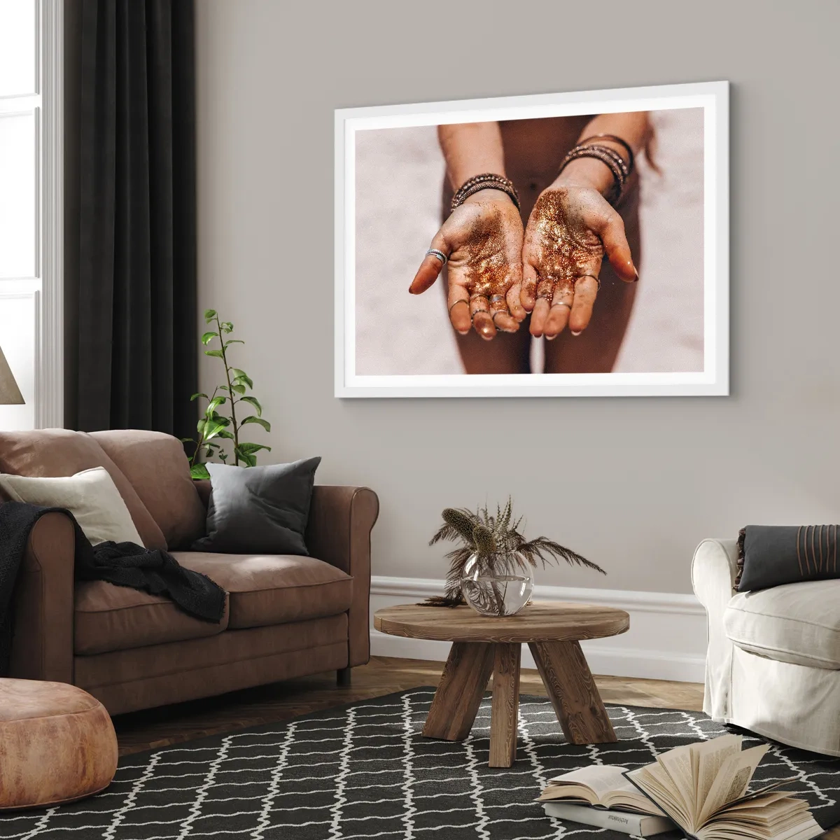 Plakat w białej ramie - Dar dla ciebie - 100x70 cm