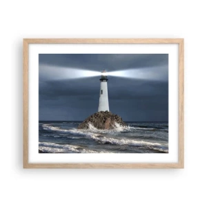 Plakat w ramie jasny dąb - Tu…tu…tutaj! - 50x40 cm