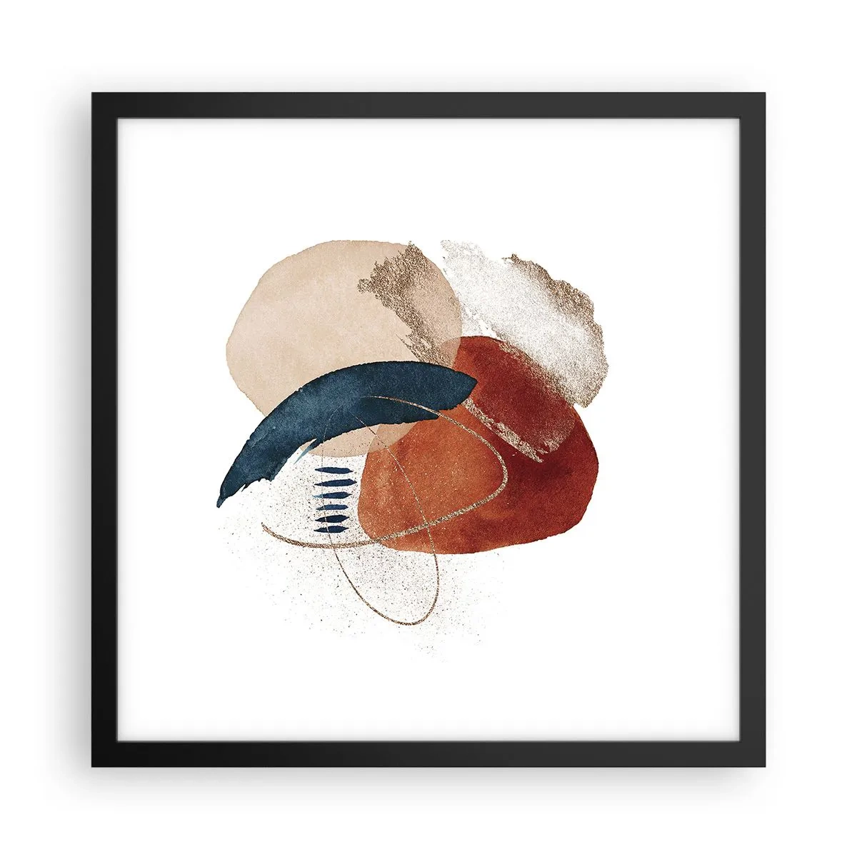 Plakat w czarnej ramie - Owalna kompozycja - 40x40 cm