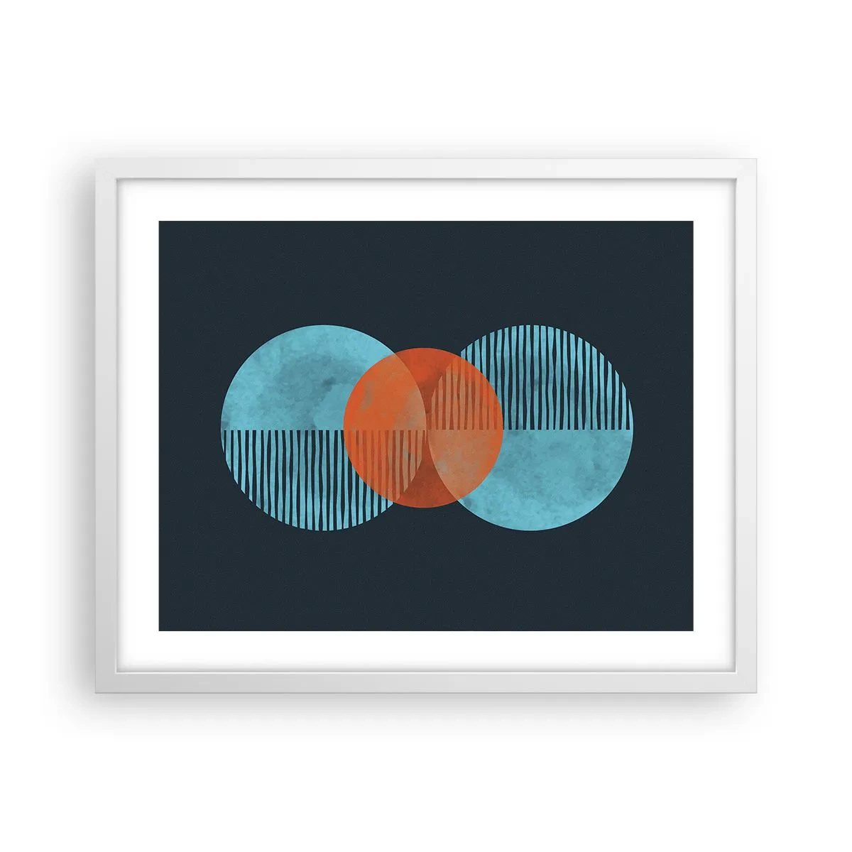 Plakat w białej ramie - Kompozycja symetryczna - 50x40 cm