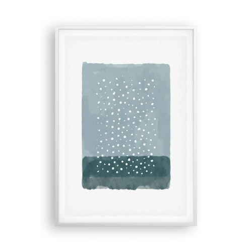 Plakat w białej ramie - Wyrosłe na błękicie - 70x100 cm